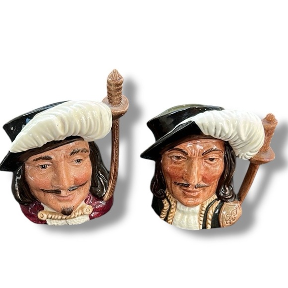 2 Royal Doulton Ceramic Musketeer Figurines